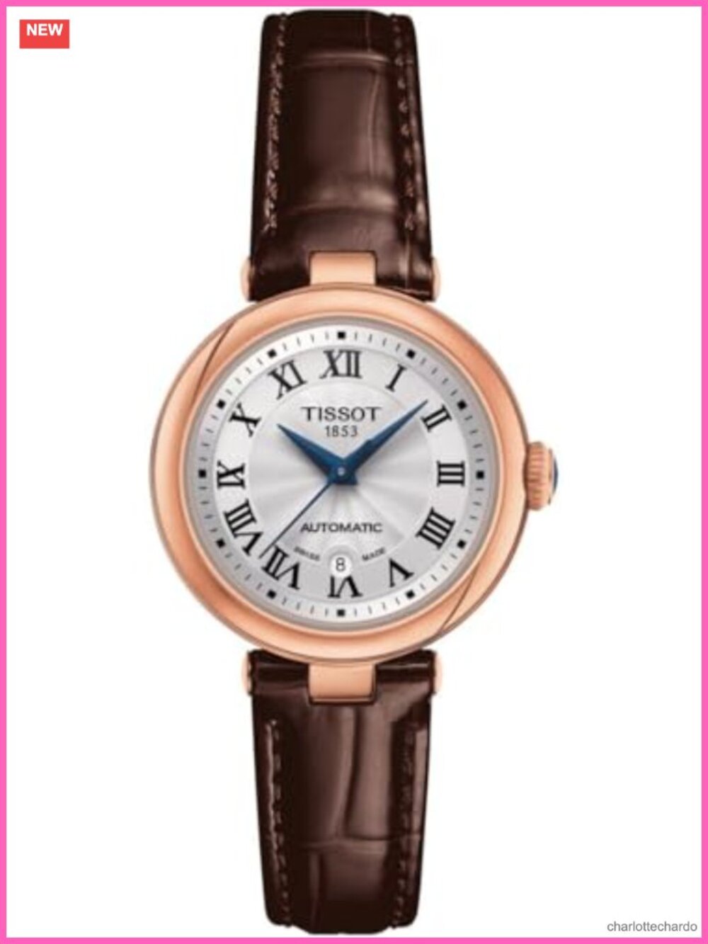 Tissot Bellissima Swiss Automatic 29mm Leather Strap Roman Dial Watch